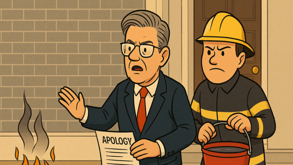 Government launches new Department for Apologies and Small Fires